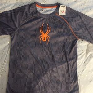 Spyder Grey and Orange Shirt - Boys XL